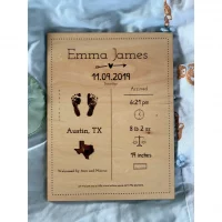 Tinkershop Tutorial: Laser Engraved Custom Baby Information Sign